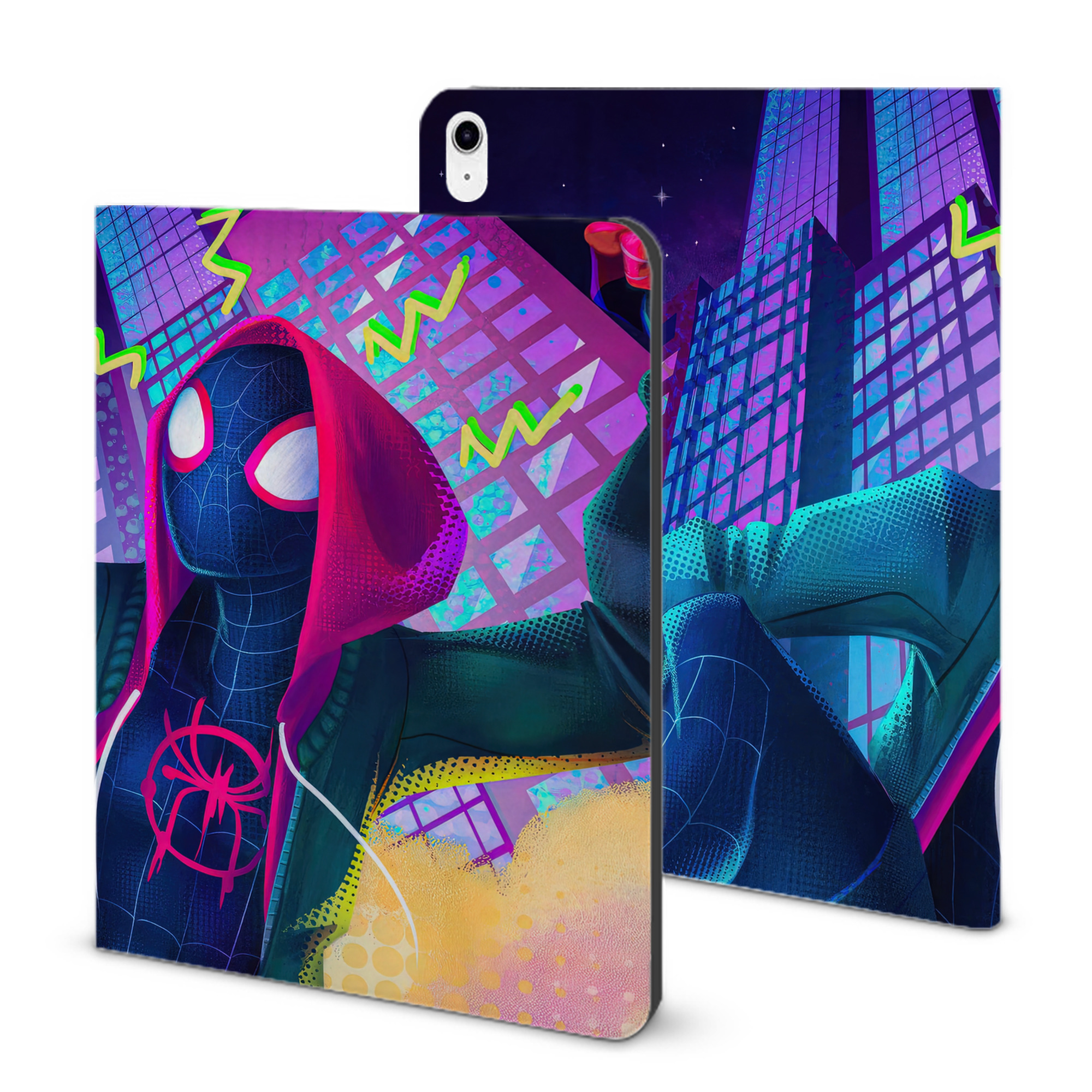 （画像用） Spider Man スパイダーマン IPad ケース ブック型 PUレザー TPU 耐衝撃 軽量 薄型 ペン収納なし 全面保護 IPad 各モデル対応